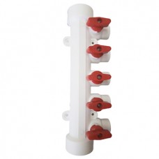 Коллектор MeerPlast 32х20 (4 вых.) с воздухоотв. Красный