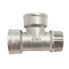 Тройник 1" В-В-Н никелированный Тройник 1" В-В-Н никелированный