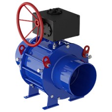 Кран шаровой разборный под приварку с редуктором 11с67пСП DN200 PN2,5 Кран шаровой разборный под приварку с редуктором 11с67пСП DN200 PN2,5