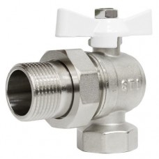 Кран шаровой STI накидная гайка бабочка угловой 20